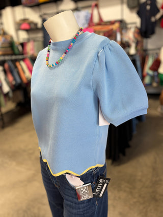 Knit Scallop Top