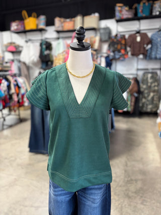 Suede Stitch Top