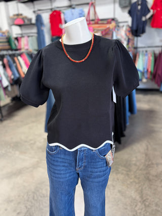 Knit Scallop Top