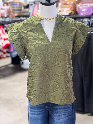 Hailey's Ruffle Sleeve Top