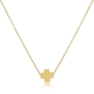 16” Signature Cross Necklace Gold