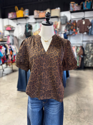 Leopard Suede Top