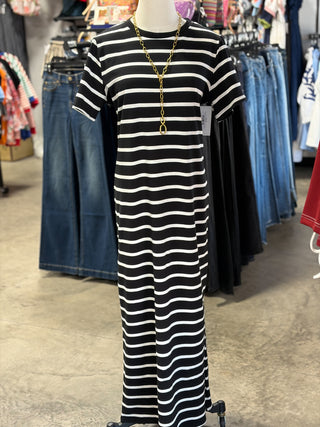 Striped T-Shirt Maxi Dress