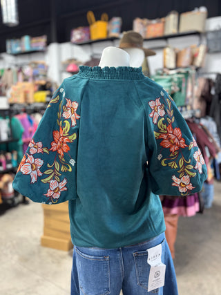 The Teal Bloom Top