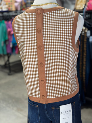 Gingham Sleeveless Top