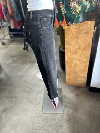Tummy Control Ankle Wide Cuff Jeans