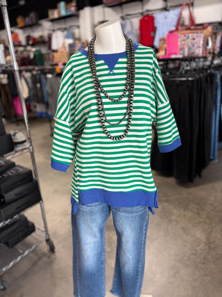 Oversized Stripe Knit Top