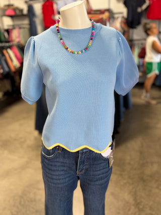 Knit Scallop Top