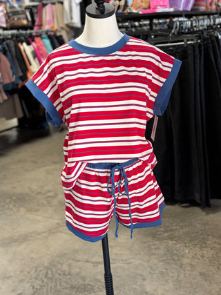 Americana Striped Lounge Set