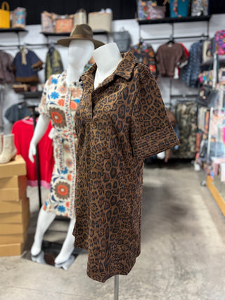 Blair’s Leopard Suede Dress