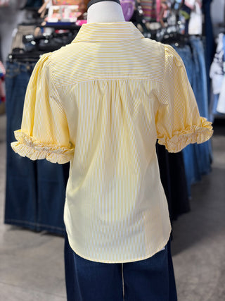 Ruffle Striped Short Top