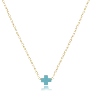 16” Signature Cross Necklace Gold Small