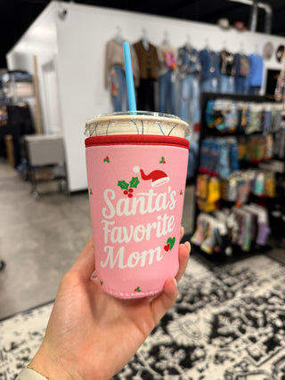 Santa’s Favorite Mom Iced Cup Coolie Medium