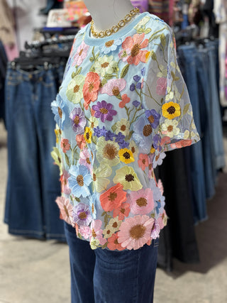 3D floral Blouse