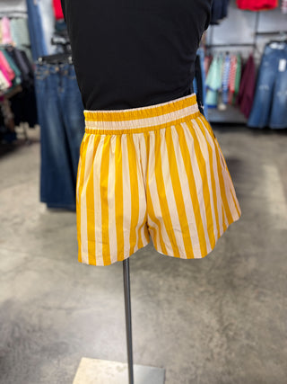 Summer Cotton Striped Shorts