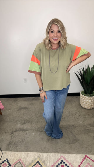 Sherbert Color Block Top