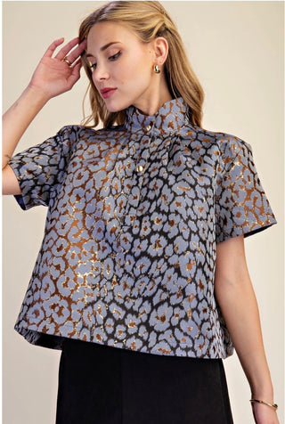 Metallic Cheetah Top