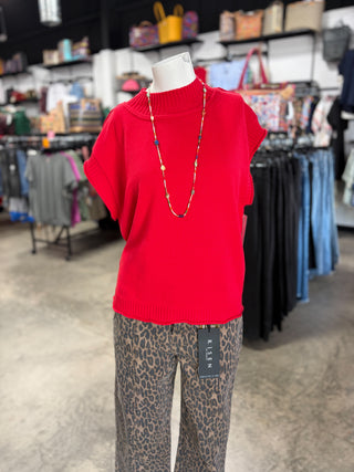 Sleeveless Knit Sweater