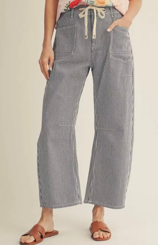 Striped Drawstring Pants