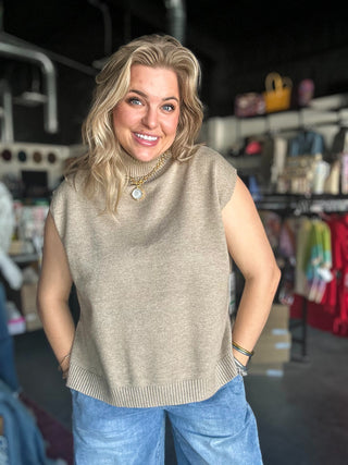 Sandstone Sleeveless Sweater