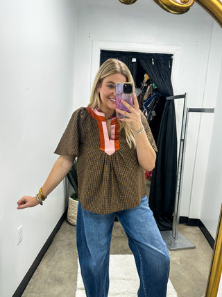 Disco Gingham Top