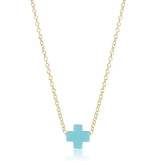 16” Signature Cross Necklace Gold Small