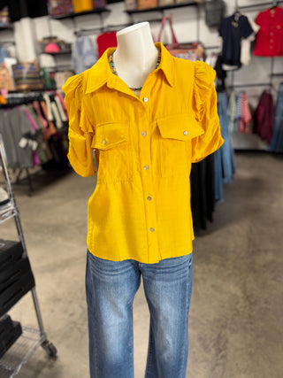 Sheila’s Shirring Short Sleeve Top