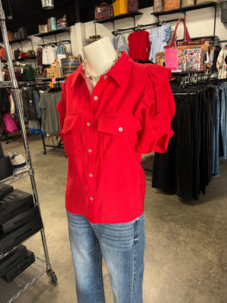 Sheila’s Shirring Short Sleeve Top