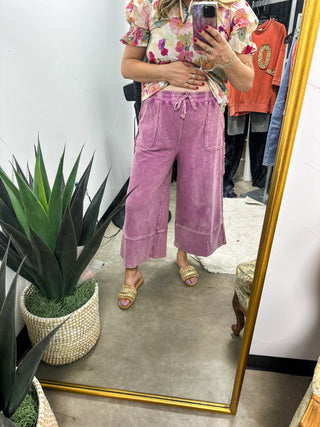 Upside Down Terry Knit Pants