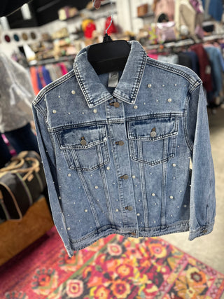 Oversized Pearl Jean Jacket