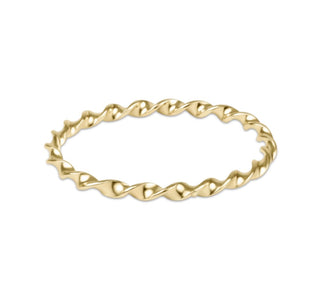 Classic Gold Twisted Thin Band Ring