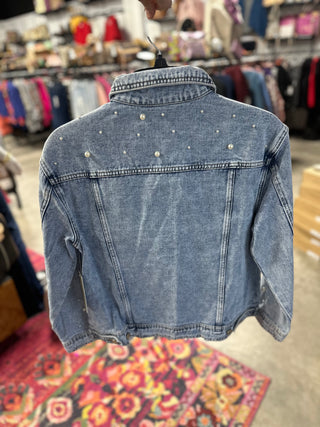 Oversized Pearl Jean Jacket