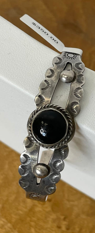 Onyx Stamped Cuff