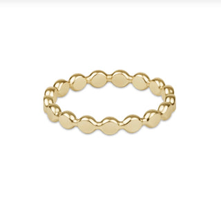 Classic Gold 2.5mm Beaded Disc Ring