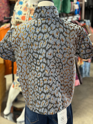 Metallic Cheetah Top