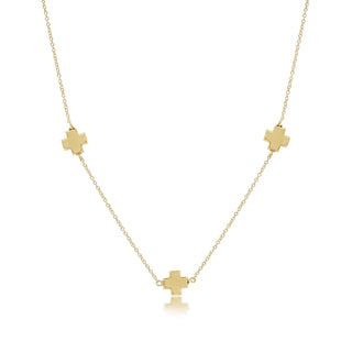 Simplicity Chain Choker with Gold Cross