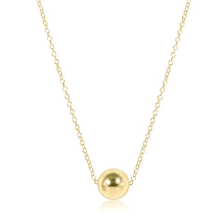 16” Necklace Gold - Classic Gold 8mm Bead