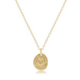 16” Necklace Gold - Inspire Love Small Gold Disc