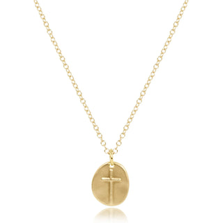 16” Necklace Gold - Inspire Small Gold Disc