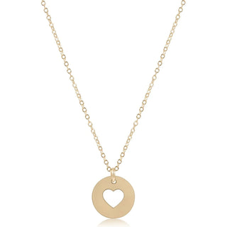 16” Necklace Gold - Love Gold Disc