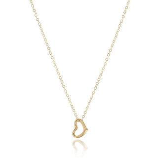 16” Necklace Gold - Love Small Gold Charm