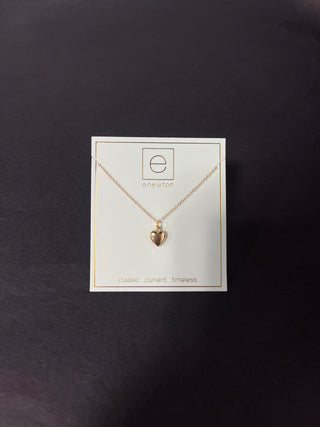 16” Necklace Gold- Love Plush Small Gold Charm