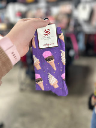 Ice cream Purple Socks