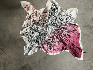 Pink paisley scarf