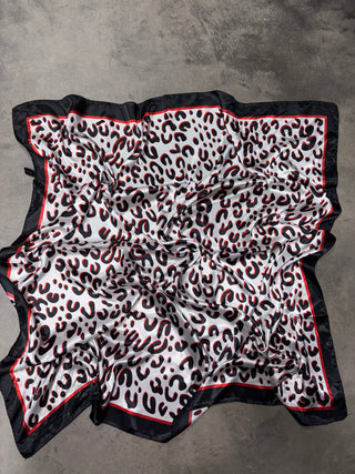 Red leopard scarf