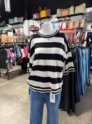 Gameday Stripe Knit Oversized Top