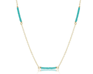 15” Choker Simplicity Chain Gold- Hope Bliss- Turquoise