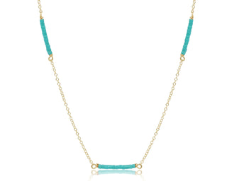 15” Choker Simplicity Chain Gold- Hope Bliss- Sea Glass