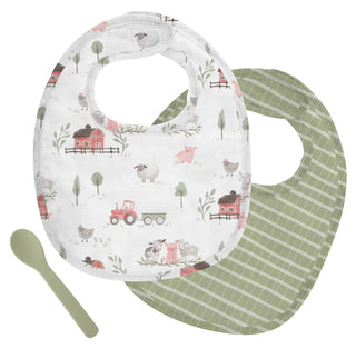 Muslin Farm Bib Set