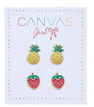 Madeleine Strawberry and Pineapple Childrens Studs